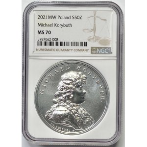 50 złotych 2021 - Michał Korybut Wiśniowiecki - NGC MS 70 - MAX NOTA