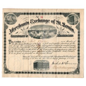 USA - Merchants Exchange of St Louis 1882 - ciekawy numer No 14