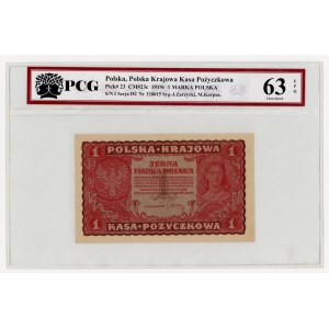 1 marka 1919 - I Serja DU - PCG 63 EPQ
