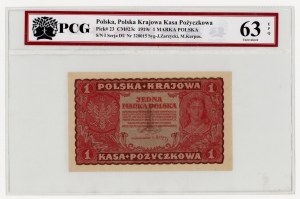 1 marka 1919 - I Serja DU - PCG 63 EPQ