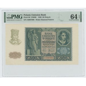 50 złotych 1940 - seria A - PMG 64 EPQ