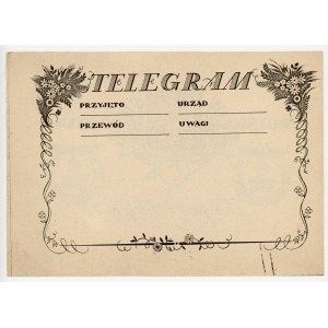 Telegram - POCZTA POLSKA - KRAKAU 1940
