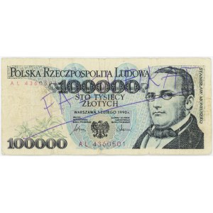 100.000 złotych 1990 - FALSYFIKAT