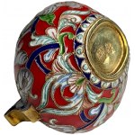 Carska Rosja - pięknie wykonany łabędź srebro złocone 1896