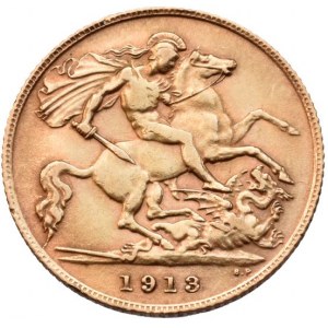 Velká Británie, George V., 1910-1936, 1/2 libra 1913