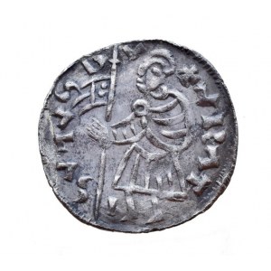 Vratislav II., údělný kníže na Olomoucku 1054 - 1061, denár Cach 334