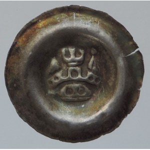 Václav II. 1278-1305, brakteát moravský Cach 1010, Grossmannová 103