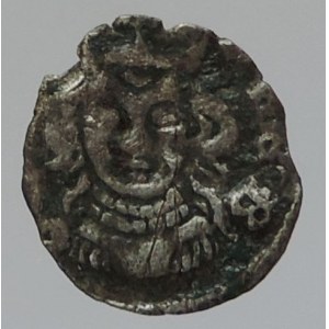 Václav IV. 1378-1419, peníz (haléř) dvoustranný portrétní