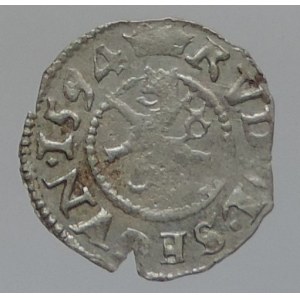 Rudolf II. 1576-1611, bílý peníz 1594