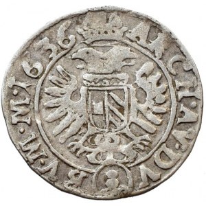 Ferdinand II. 1619-1637, 3 krejcar 1636 Praha