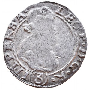 Leopold I. 1657-1705, 3 krejcar 1675 Kutná Hora