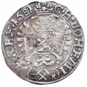 Leopold I. 1657-1705, 3 krejcar 1681 Kutná Hora