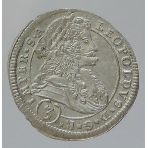 Leopold I. 1657-1705, 3 krejcar 1695 CK Kutná Hora