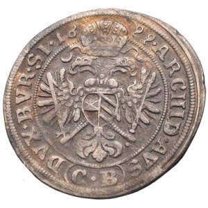 Leopold I. 1657-1705, 3 krejcar 1699 CB Břeh