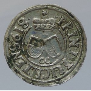 Liechtenstein Karel 1614-1627, 3 krejcar 1618 Opava