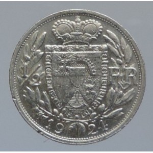 Liechtenstein, Johann II. 1858-1929, 1/2 Frank 1924
