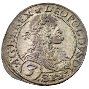 Leopold I. 1657-1705, 3 krejcar 1670 Vídeň