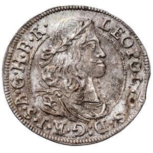 Leopold I. 1657-1705, 3 krejcar 1675 Hall