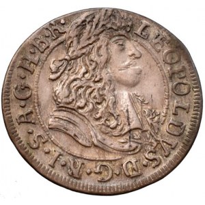 Leopold I. 1657-1705, 3 krejcar 1686 Hall