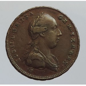 Josef II. 1780-1790, Cu 1/2 krejcar 1772 W