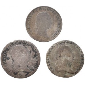František II. 1792-1835, 3 krejcar 1815, 1819, 1832 vše A