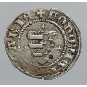 Ludvík z Anjou 1342-1382, denár Huszár 542a