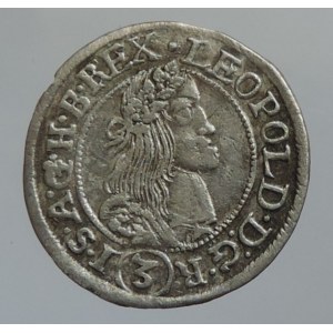 Leopold I. 1657-1705, 3 krejcar 1666 KB