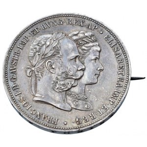 Konvenční a spolková měna, 2 zlatník 1879 stříbrná svatba