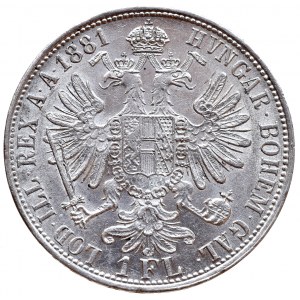 Konvenční a spolková měna, zlatník 1881 b.z.