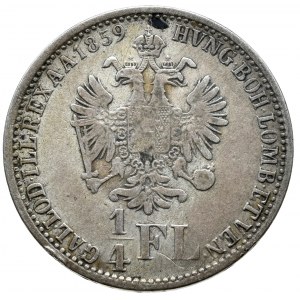 Konvenční a spolková měna, 1/4 zlatník 1859 E