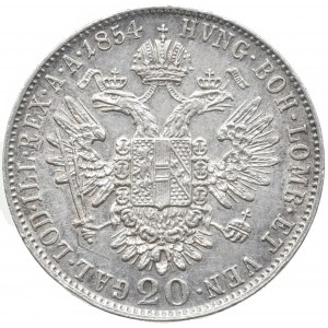 Konvenční a spolková měna, 20 krejcar 1854 A