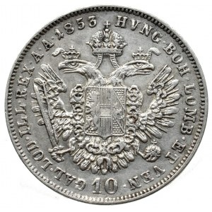 Konvenční a spolková měna, 10 krejcar 1853 A