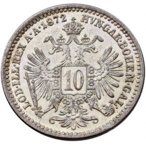Konvenční a spolková měna, 10 krejcar 1872 b.z.