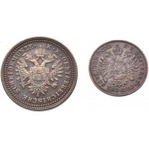 Konvenční a spolková měna, 1 krejcar 1851 A, 1,4 krejcar 1851 A