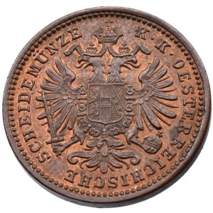 Konvenční a spolková měna, 1 krejcar 1885 b.z.
