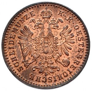 Konvenční a spolková měna, 1 krejcar 1881 b.z.