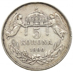 Korunová měna, 5 kor. 1900 KB