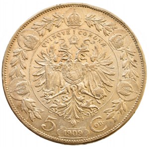 Korunová měna, 5 kor. 1909 Schwartz