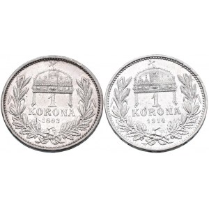 Korunová měna, 1 kor. 1893 KB, 1914 KB