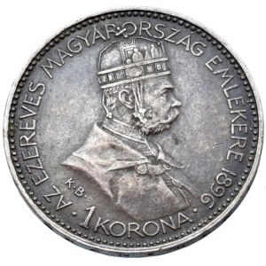 Korunová měna, 1 kor. 1896 KB milénium