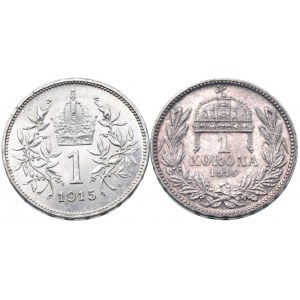 Korunová měna, 1 kor. 1915 b.z., 1915 KB