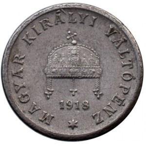 Korunová měna, 2 fillér 1918 KB