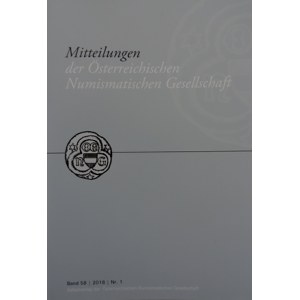 Knihy, časopisy, sborníky, MÖNG 58/2018, Mitteilungen der Österreichischen Num.Gesellschaft