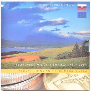 Slovensko 1993-Sada oběžných mincí 2004 Slovenské mince a euromedaily