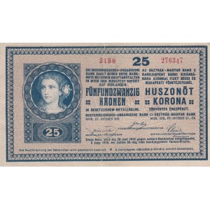 Rakousko-Uhersko, 25 K (27.10.1918), série 3133