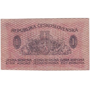 Československo - státovky I. Emise, 1 Kč 1919 série 162, B.7, He.7, neperf