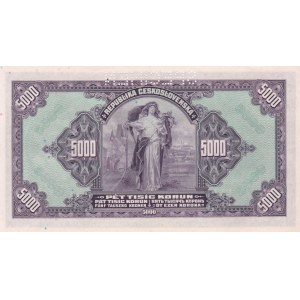 Československo - státovky II. Emise, 5000 Kč 1920, série C č.059896, B.17, He.17, perf