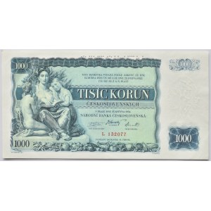 Československo - bankovky Národ. banky Československé, 1000 Koruna 1934