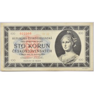 Československo - bankovky a státovky 1945 - 1953, 100 Kč 1945