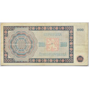 Československo - bankovky a státovky 1945 - 1953, 1000 Kč 1945